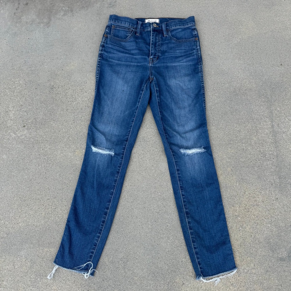 Madewell 10" Roadtripper Skinny‎ Jeans Distressed Blue 27